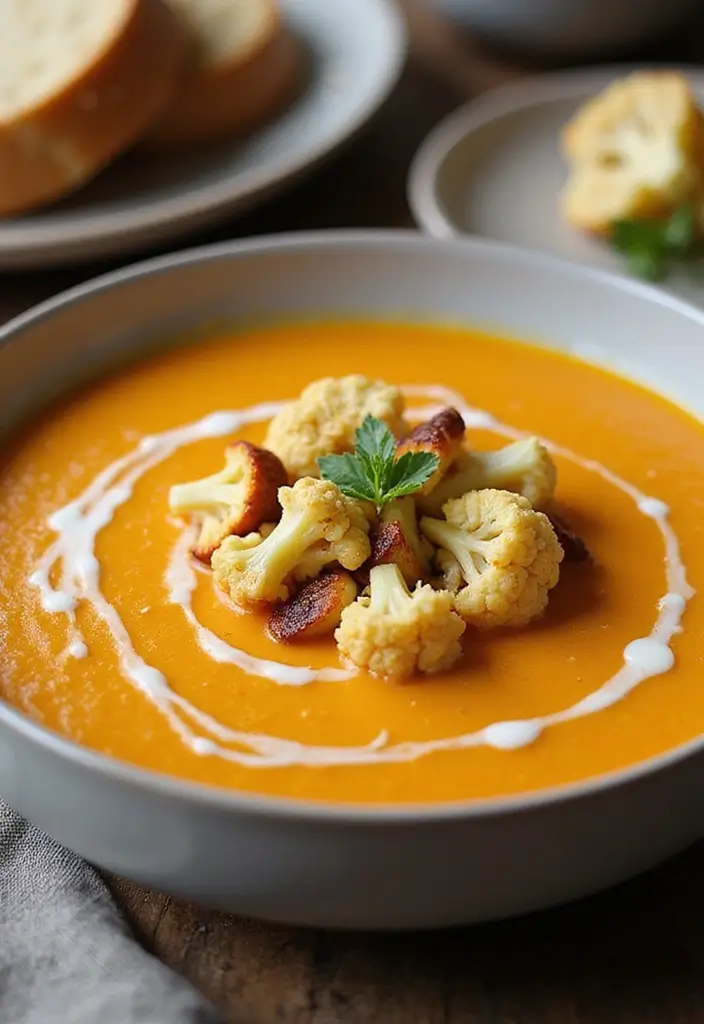 25+ Carrot Soup Recipes That Are Bright and Delicious - 12. Creamy Carrot & Cauliflower Soup