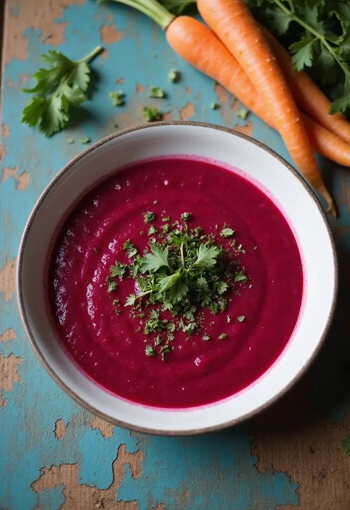 25+ Carrot Soup Recipes That Are Bright and Delicious - 8. Carrot and Beet Soup