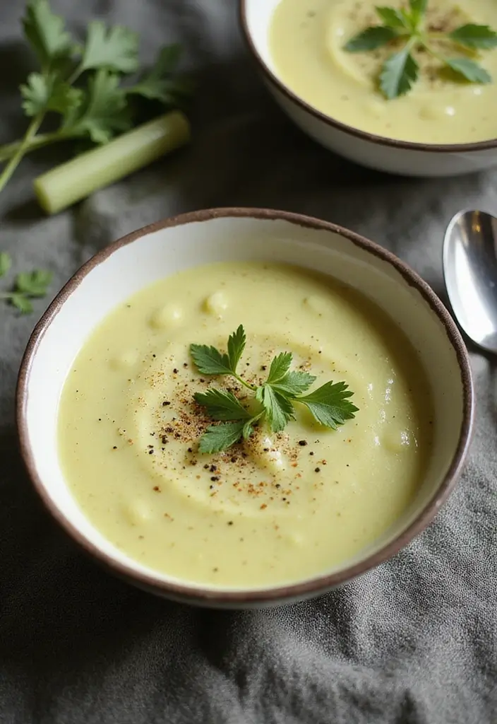 25+ Celery Soup Recipes That Are Light Yet Comforting 1 25+ Celery Soup Recipes That Are Light Yet Comforting - 1. Classic Creamy Celery Soup
