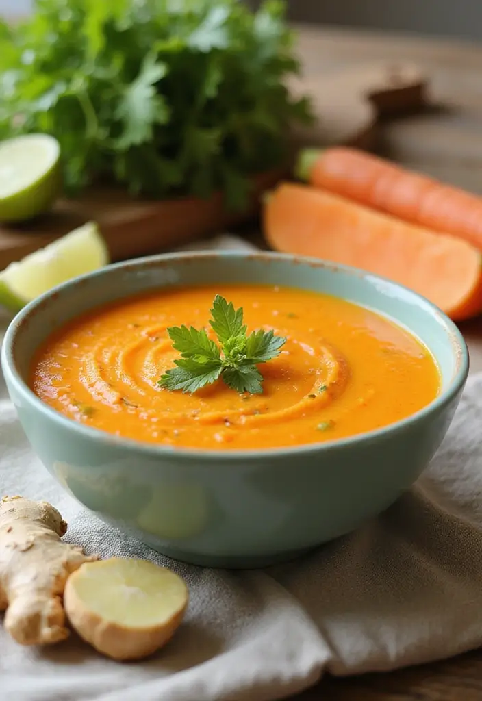 25+ Celery Soup Recipes That Are Light Yet Comforting 39 25+ Celery Soup Recipes That Are Light Yet Comforting - 7. Celery and Carrot Ginger Soup