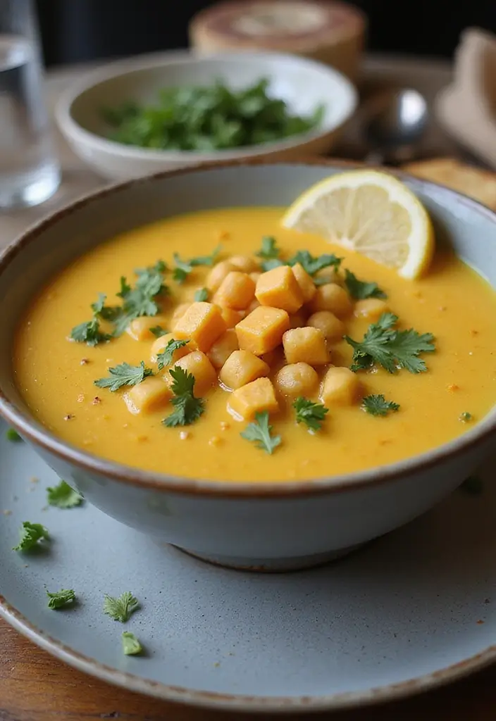 25+ Cheddar Cheese Soup Recipes That Are Rich and Creamy - 17. Cheddar and Chickpea Soup