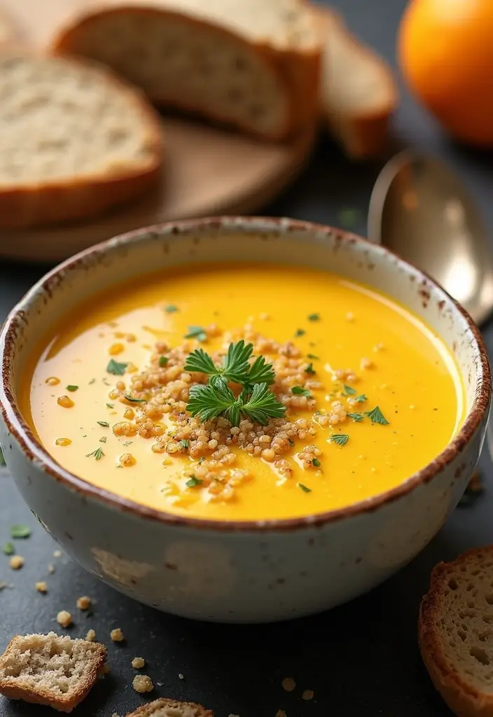 25+ Cheddar Cheese Soup Recipes That Are Rich and Creamy - 18. Cheddar and Quinoa Soup