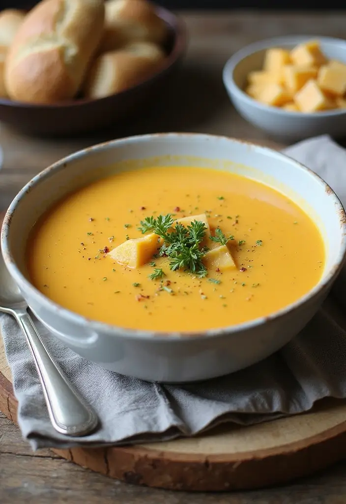 25+ Cheddar Cheese Soup Recipes That Are Rich and Creamy - 19. Cheddar and Parsnip Soup
