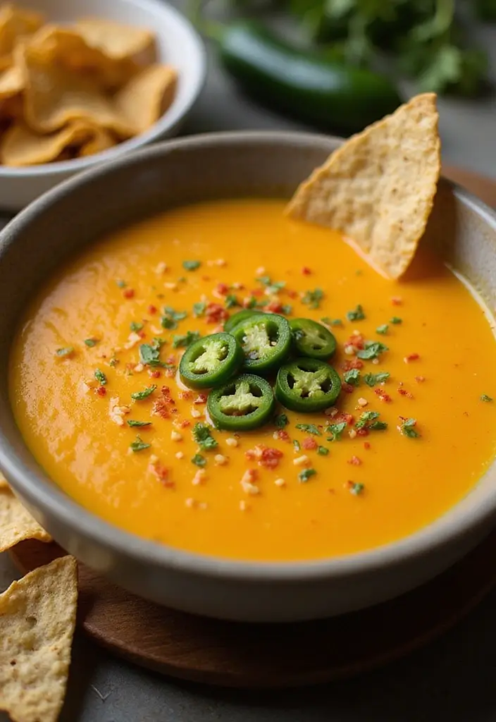 25+ Cheddar Cheese Soup Recipes That Are Rich and Creamy - 3. Spicy Cheddar Soup with Jalapeños