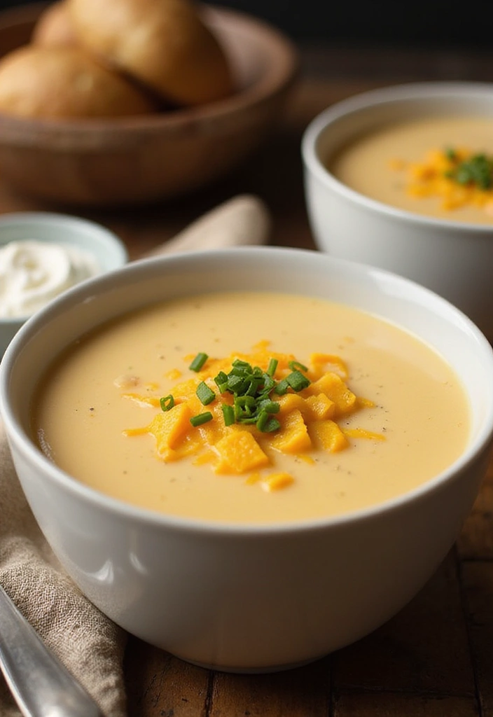 25+ Cheddar Cheese Soup Recipes That Are Rich and Creamy - 4. Cheddar Potato Soup