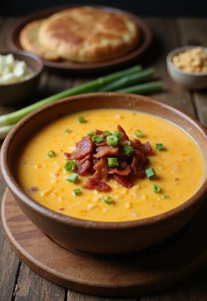 25+ Cheddar Cheese Soup Recipes That Are Rich and Creamy - 7. Smoky Cheddar Soup with Bacon