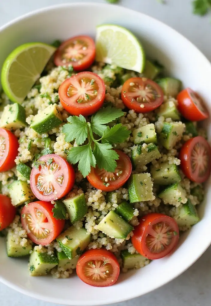 25+ Chef Salad Recipes Loaded with Flavor and Crunch - 17. Cilantro Lime Quinoa Salad
