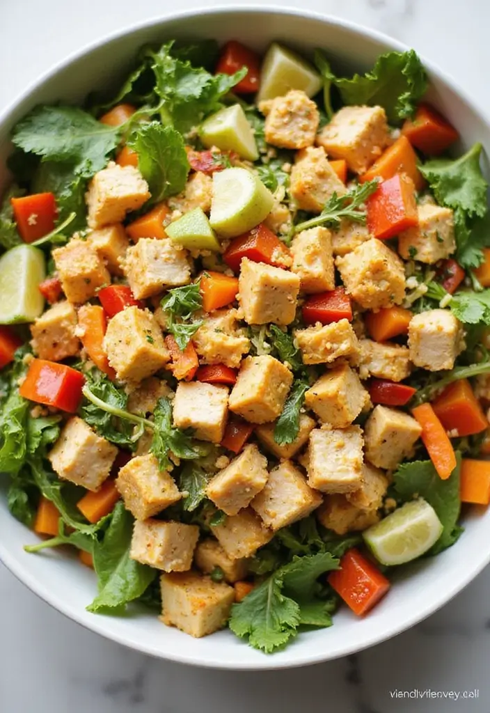 25+ Chef Salad Recipes Loaded with Flavor and Crunch - 19. Chopped Salad with Honey Mustard Dressing