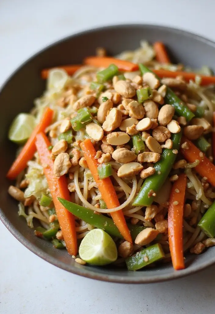 25+ Chef Salad Recipes Loaded with Flavor and Crunch - 4. Asian Noodle Salad with Spicy Peanut Dressing