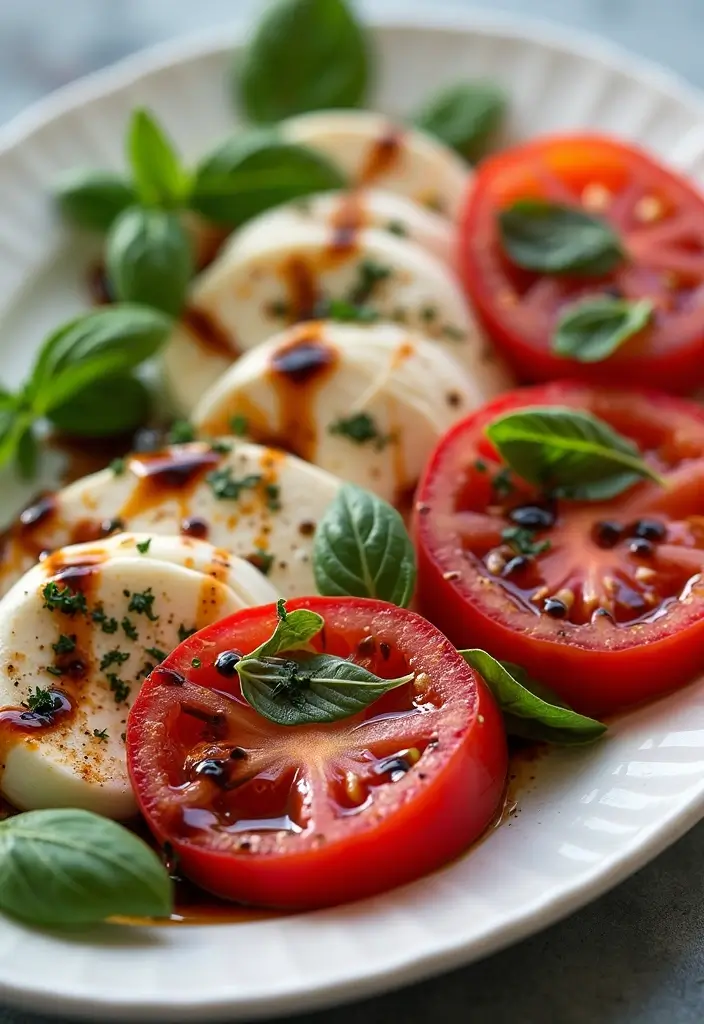 25+ Chef Salad Recipes Loaded with Flavor and Crunch - 5. Caprese Salad with Balsamic Reduction