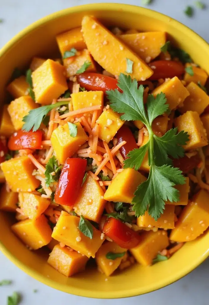 25+ Chef Salad Recipes Loaded with Flavor and Crunch - 6. Thai Mango Salad with Chili-Lime Dressing