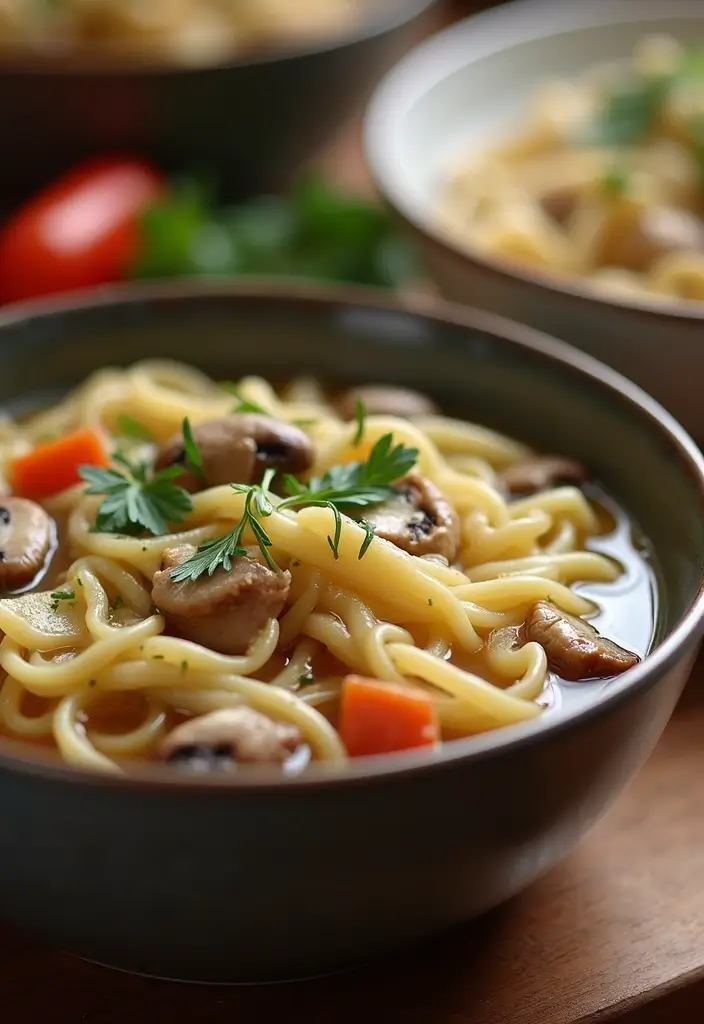25+ Chicken Noodle Soup Recipes That Warm the Soul - 15. Chicken Noodle Soup with Mushrooms
