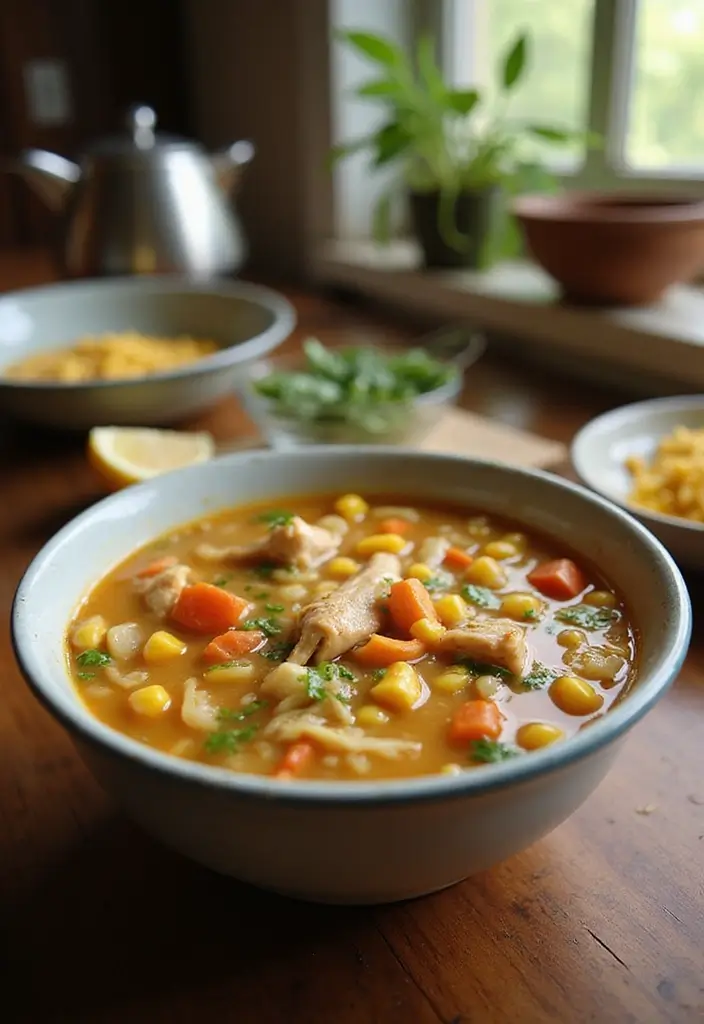 25+ Chicken Noodle Soup Recipes That Warm the Soul - 19. Chicken Noodle Soup with Corn