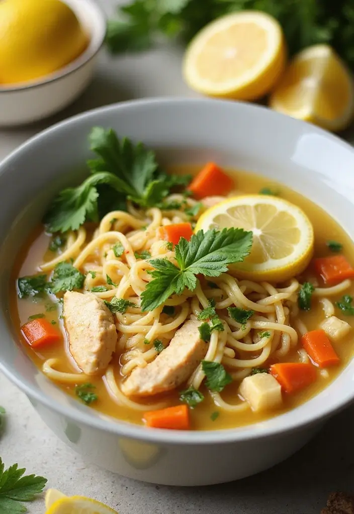 25+ Chicken Noodle Soup Recipes That Warm the Soul - 2. Lemon Chicken Noodle Soup