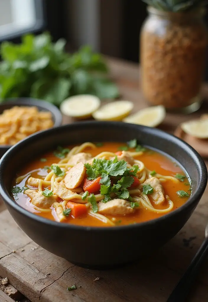 25+ Chicken Noodle Soup Recipes That Warm the Soul - 22. Chicken Noodle Soup with Ginger