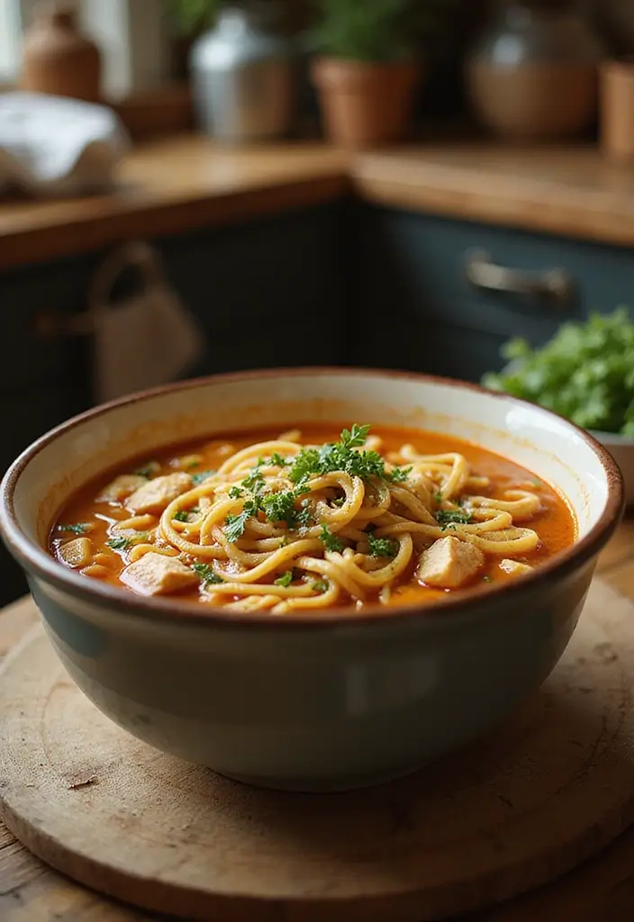 25+ Chicken Noodle Soup Recipes That Warm the Soul - 23. Chicken Noodle Soup with Balsamic Vinegar