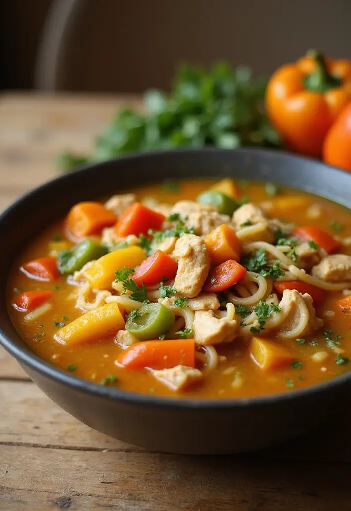25+ Chicken Noodle Soup Recipes That Warm the Soul - 25. Chicken Noodle Soup with Peppers