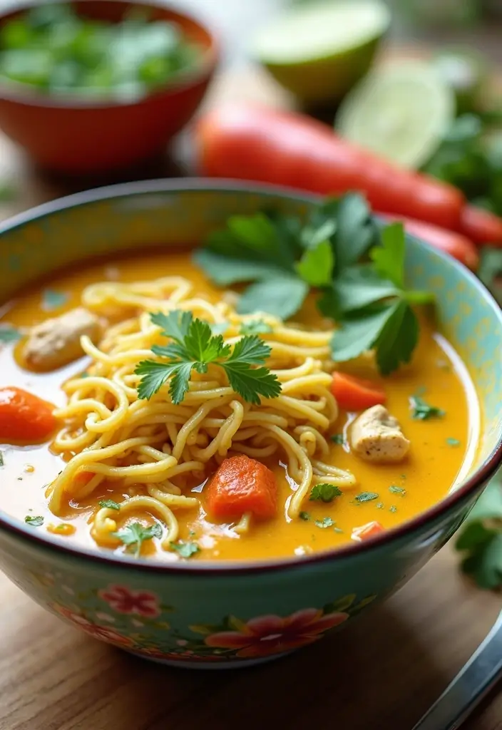 25+ Chicken Noodle Soup Recipes That Warm the Soul - 5. Coconut Curry Chicken Noodle Soup