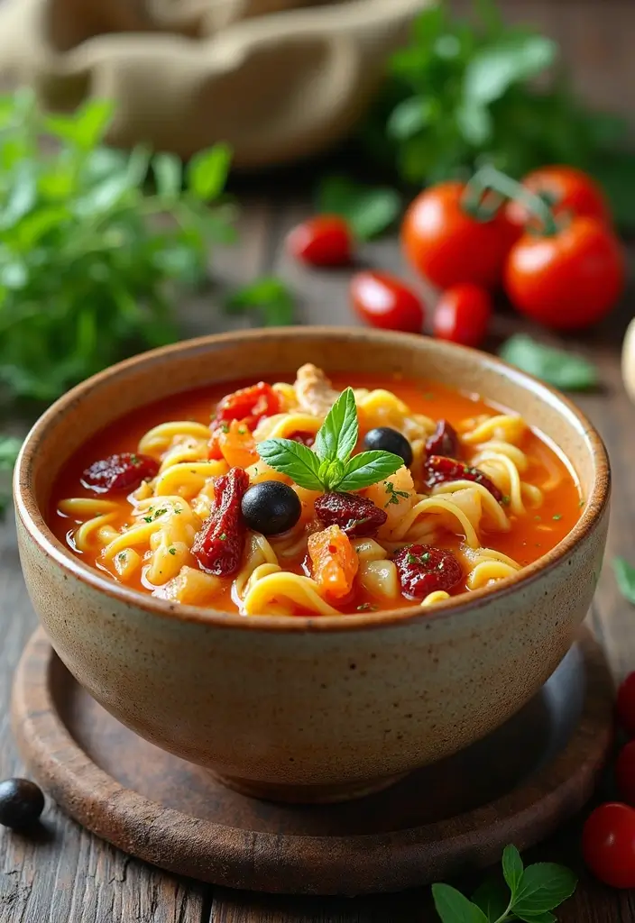 25+ Chicken Noodle Soup Recipes That Warm the Soul - 8. Mediterranean Chicken Noodle Soup