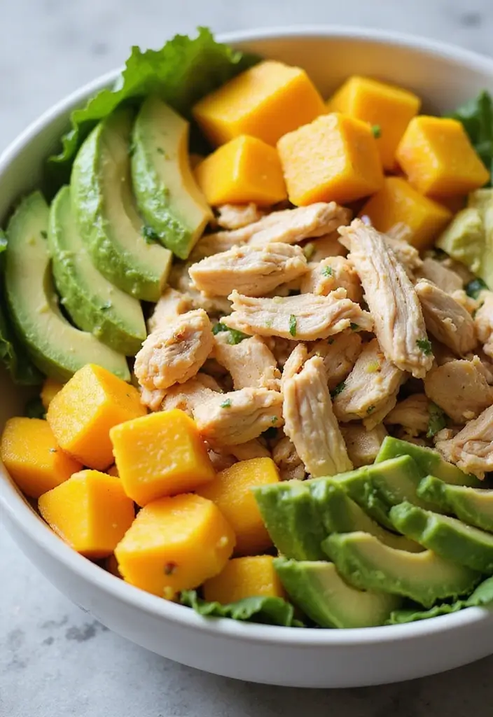 25+ Chicken Salad Recipes You’ll Want to Make Again - 22. Chicken Salad with Mango and Avocado