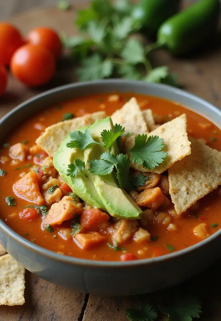 25+ Chicken Soup Recipes for Every Craving 22 25+ Chicken Soup Recipes for Every Craving - 4. Spicy Chicken Tortilla Soup