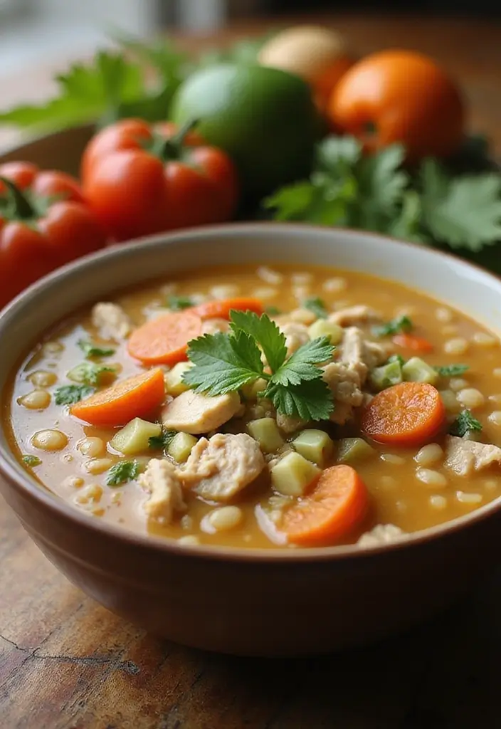 25+ Chicken Thigh Soup Recipes for Tender Juicy Flavor - 19. Chicken and Barley Soup