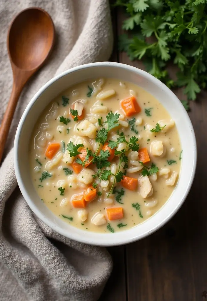 25+ Chicken Thigh Soup Recipes for Tender Juicy Flavor - 2. Creamy Chicken and Wild Rice Soup