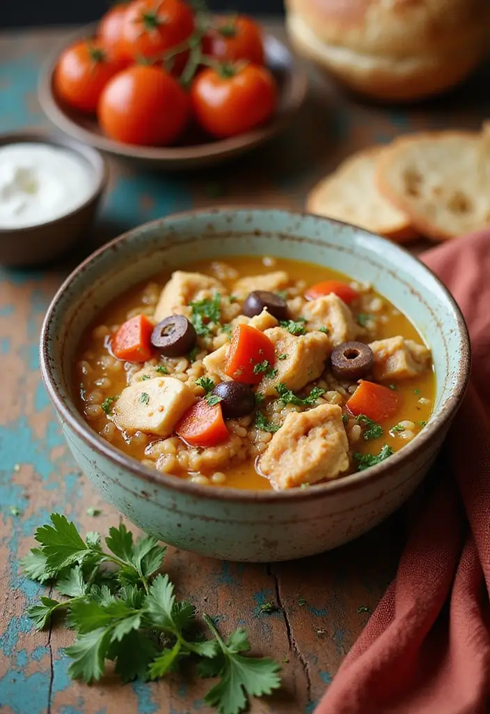 25+ Chicken and Rice Soup Recipes That Feel Like Home - 11. Mediterranean Chicken and Rice Soup
