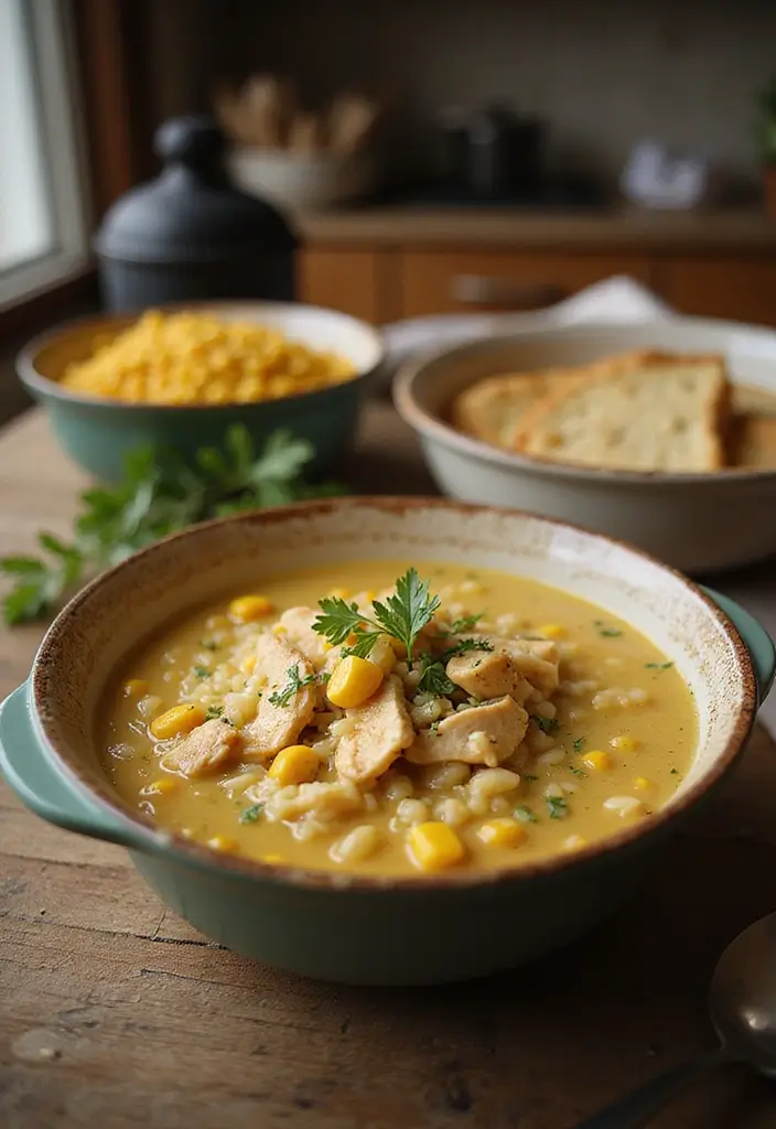 25+ Chicken and Rice Soup Recipes That Feel Like Home - 13. Chicken and Rice Soup with Corn