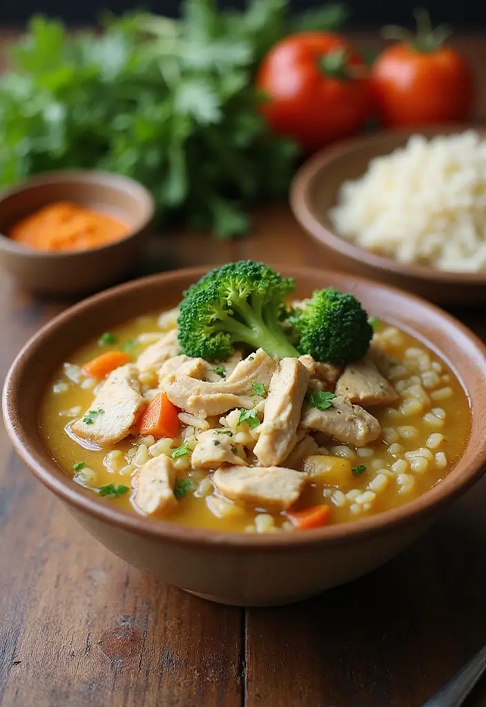 25+ Chicken and Rice Soup Recipes That Feel Like Home - 17. Chicken and Rice Soup with Broccoli
