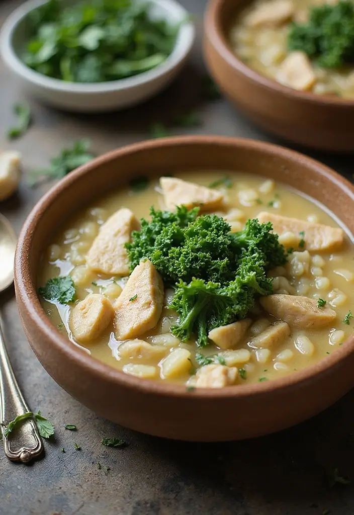 25+ Chicken and Rice Soup Recipes That Feel Like Home - 19. Chicken and Rice Soup with Kale