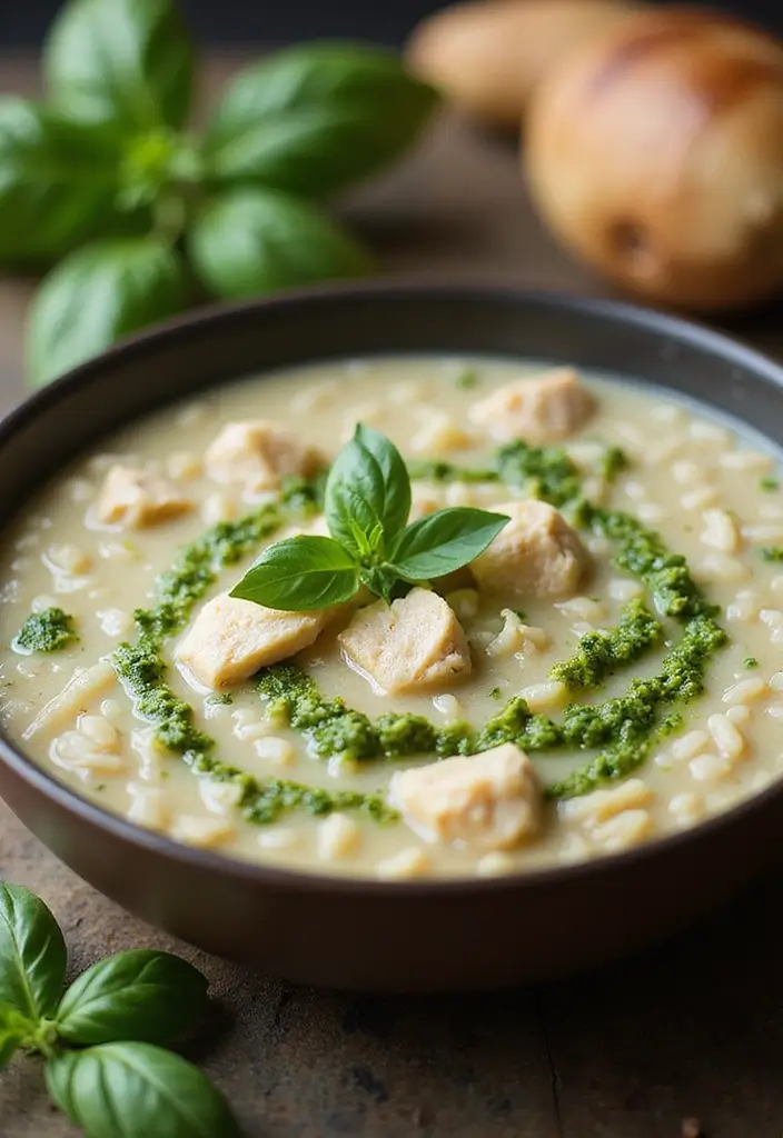 25+ Chicken and Rice Soup Recipes That Feel Like Home - 23. Chicken and Rice Soup with Pesto