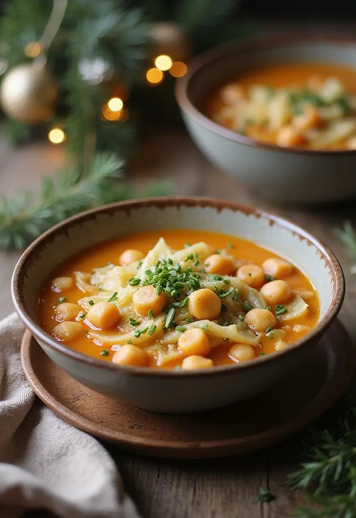 25+ Chickpea Soup Recipes for Plant-Based Comfort - 24. Chickpea and Cabbage Soup