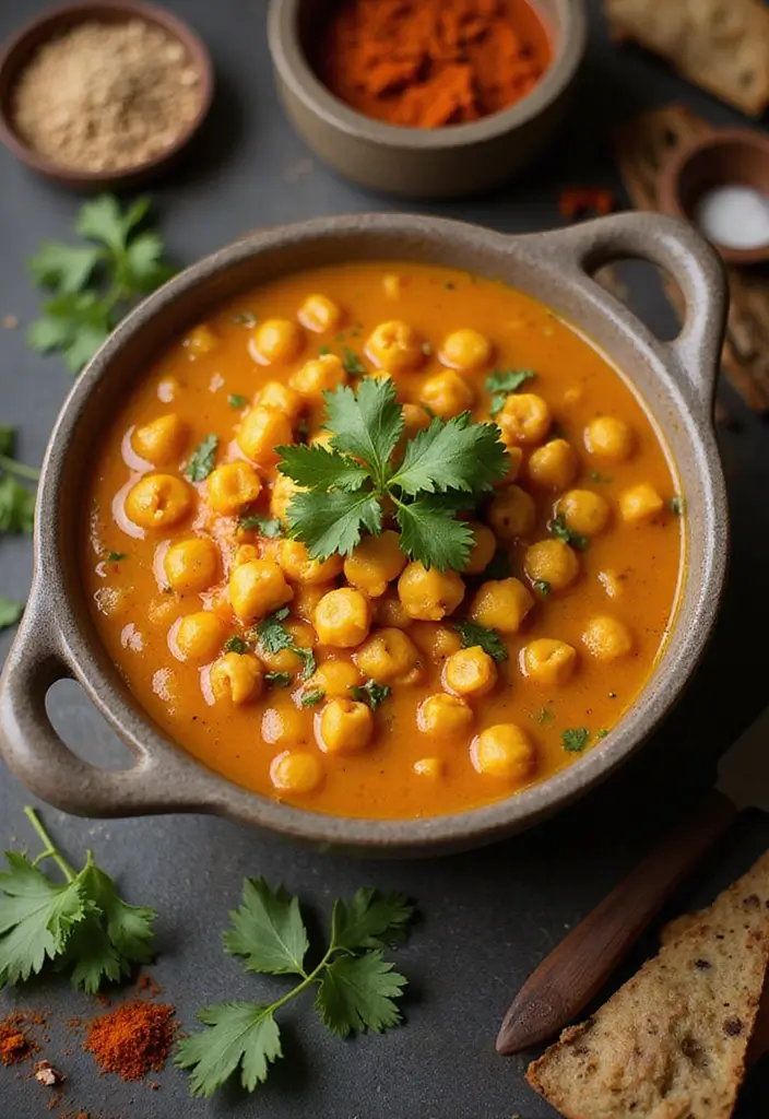 25+ Chickpea Soup Recipes for Plant-Based Comfort - 25. Curried Chickpea Soup