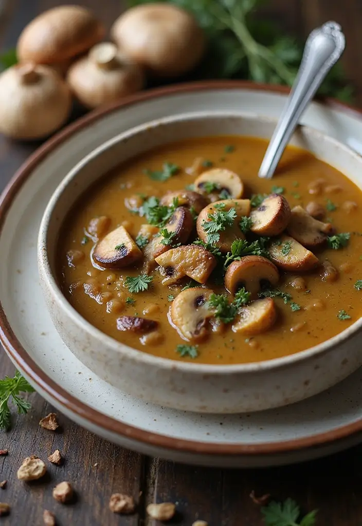 25+ Healthy Mushroom Soup Recipes You’ll Love - 18. Roasted Mushroom Soup