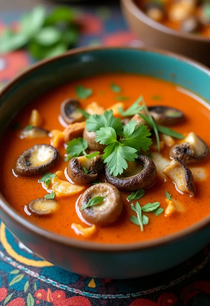 25+ Healthy Mushroom Soup Recipes You’ll Love - 2. Spicy Thai Mushroom Soup