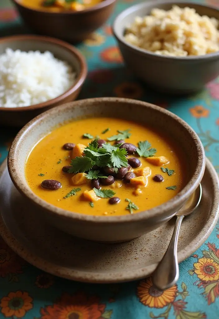 25+ Hearty Bean Soup Recipes for Comforting Meals - 14. Coconut Curry Black Bean Soup