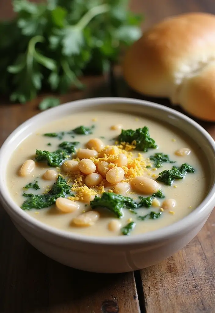 25+ Hearty Bean Soup Recipes for Comforting Meals - 2. Creamy White Bean and Kale Soup