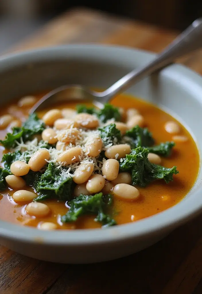 25+ Hearty Bean Soup Recipes for Comforting Meals - 25. Italian White Bean and Kale Soup