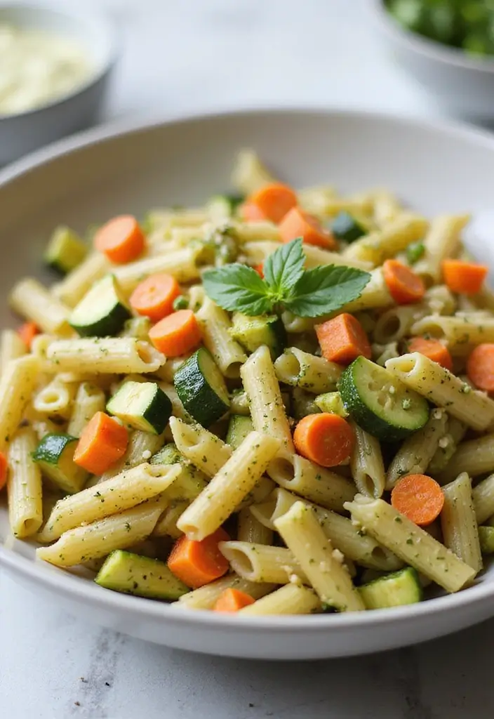 25+ Italian Pasta Salad Recipes for a Taste of Summer - 17. Vegetarian Pasta Salad with Pesto