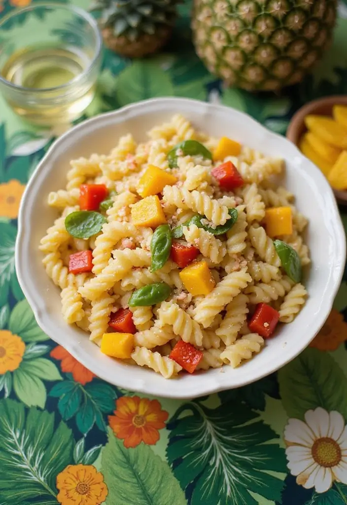 25+ Italian Pasta Salad Recipes for a Taste of Summer - 24. Tropical Pasta Salad with Pineapple