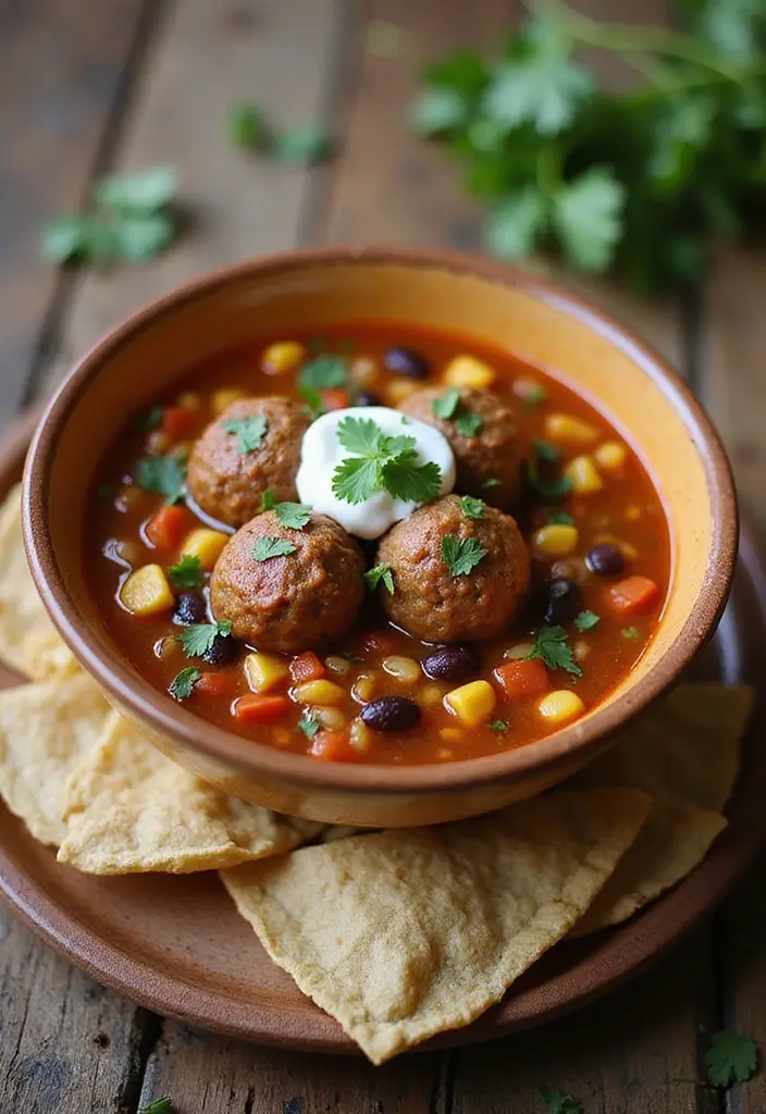 25+ Meatball Soup Recipes for Hearty Family Dinners 74 25+ Meatball Soup Recipes for Hearty Family Dinners - 12. Tex-Mex Meatball Soup