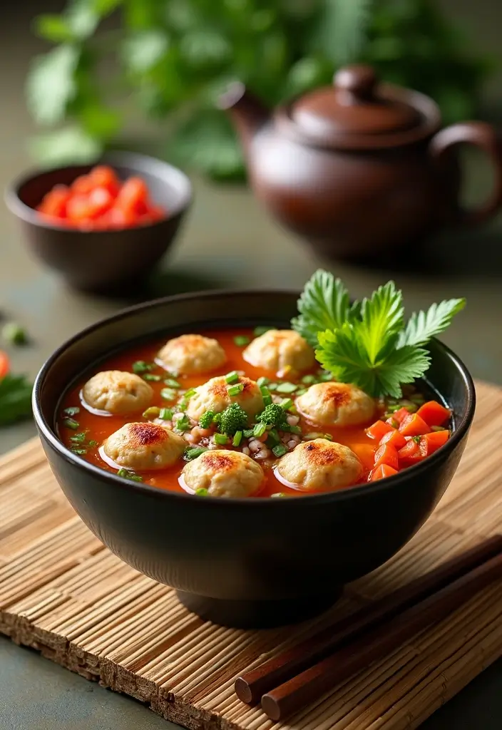 25+ Meatball Soup Recipes for Hearty Family Dinners 8 25+ Meatball Soup Recipes for Hearty Family Dinners - 2. Asian-Inspired Meatball Soup