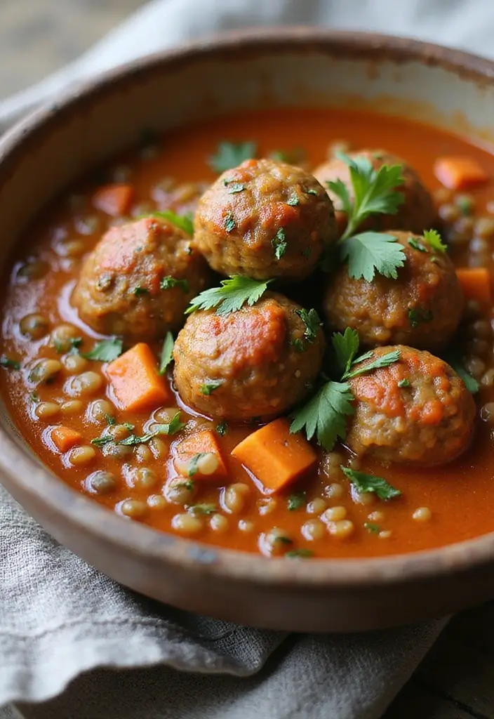 25+ Meatball Soup Recipes for Hearty Family Dinners 53 25+ Meatball Soup Recipes for Hearty Family Dinners - 9. Meatball and Lentil Soup