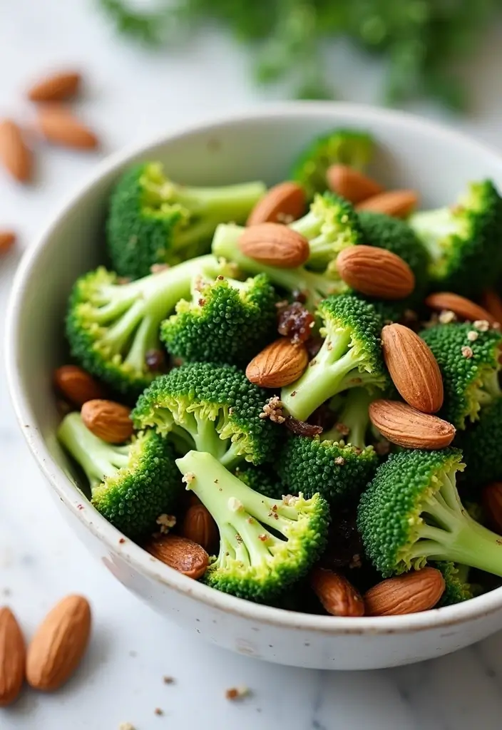 25+ Mediterranean Salad Recipes for a Fresh Lifestyle 95 25+ Mediterranean Salad Recipes for a Fresh Lifestyle - 15. Broccoli and Almond Salad