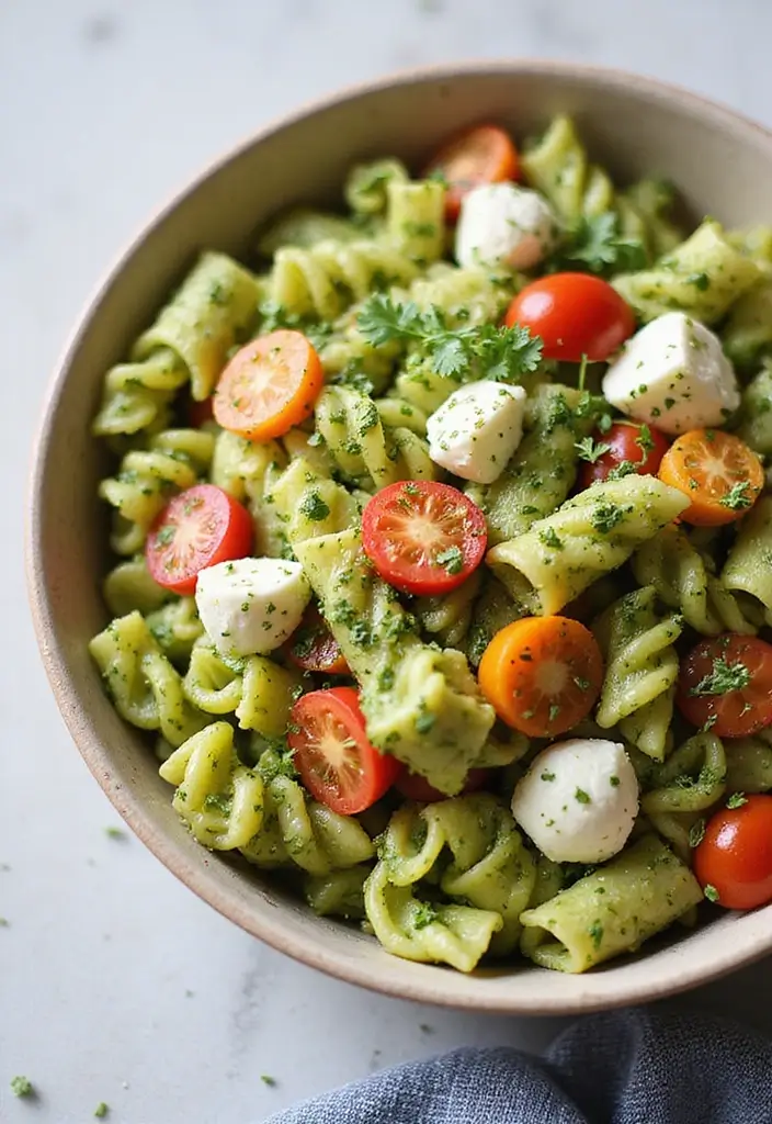 25+ Mediterranean Salad Recipes for a Fresh Lifestyle 107 25+ Mediterranean Salad Recipes for a Fresh Lifestyle - 17. Pesto Pasta Salad