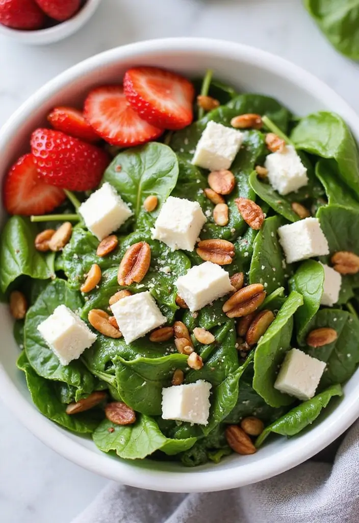 25+ Mediterranean Salad Recipes for a Fresh Lifestyle 145 25+ Mediterranean Salad Recipes for a Fresh Lifestyle - 23. Spinach and Feta Salad with Balsamic Dressing