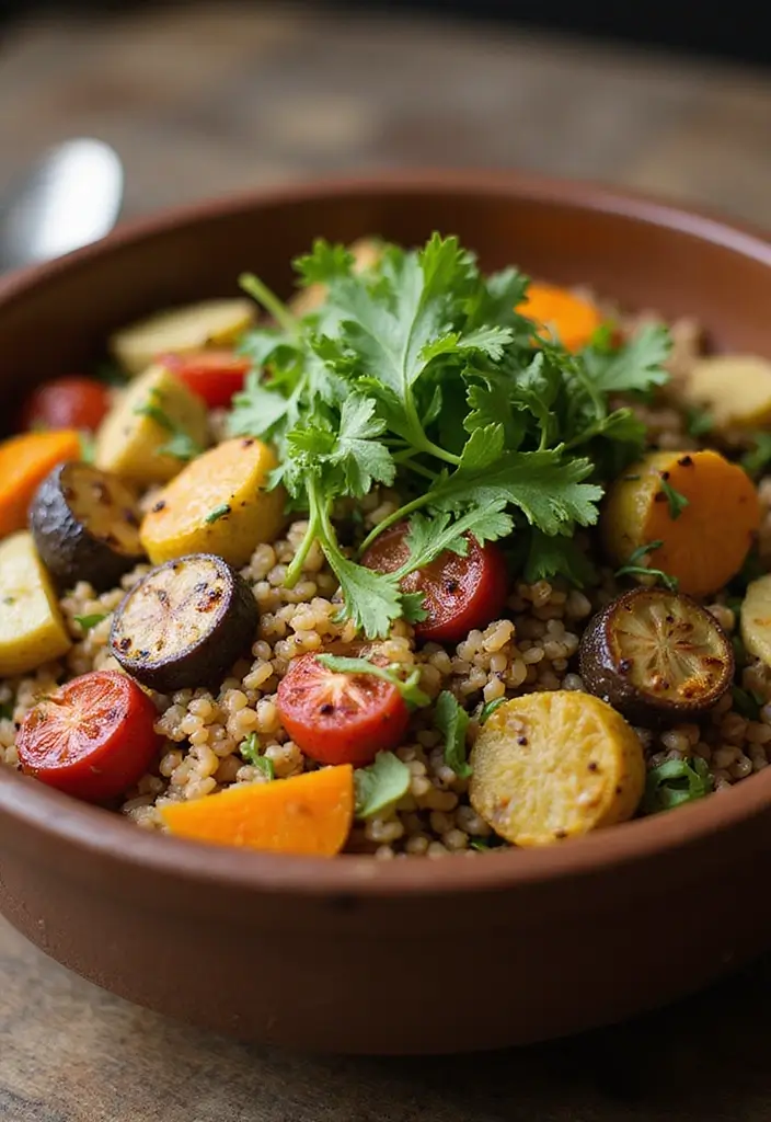 25+ Mediterranean Salad Recipes for a Fresh Lifestyle 15 25+ Mediterranean Salad Recipes for a Fresh Lifestyle - 3. Farro and Roasted Vegetable Salad