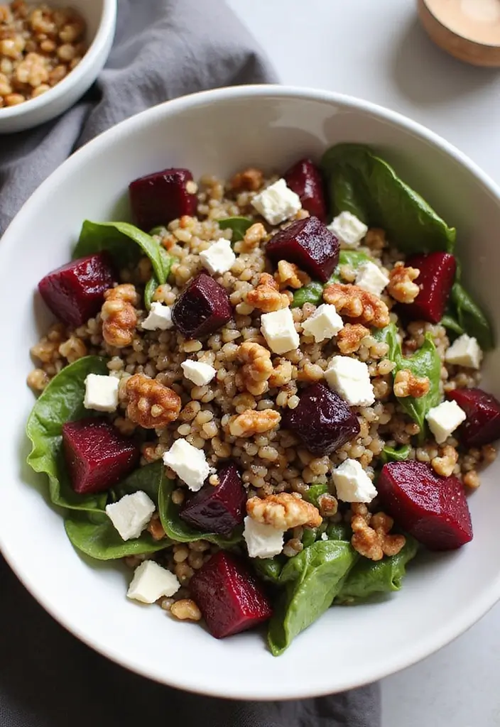 25+ Mediterranean Salad Recipes for a Fresh Lifestyle 36 25+ Mediterranean Salad Recipes for a Fresh Lifestyle - 6. Roasted Beet and Barley Salad