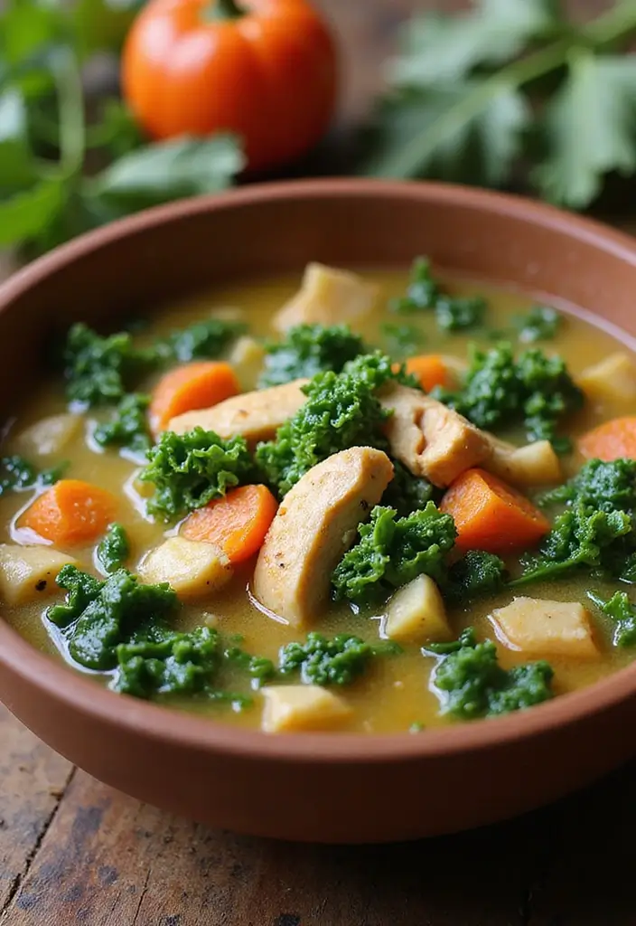 25+ Mexican Chicken Soup Recipes with Authentic Flavor 63 25+ Mexican Chicken Soup Recipes with Authentic Flavor - 11. Chicken and Kale Soup